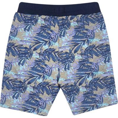 Mini boys blue floral print shorts